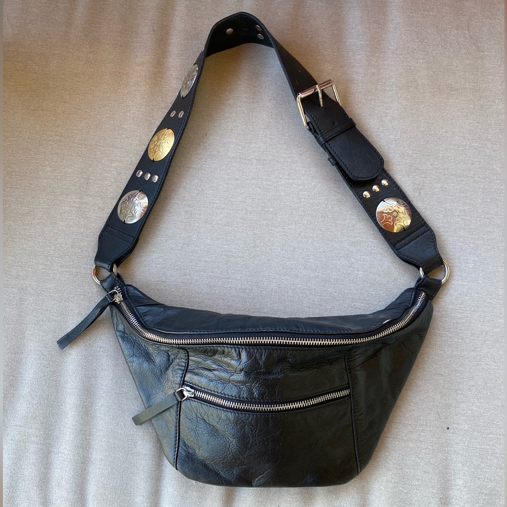 Free People leather bum bag